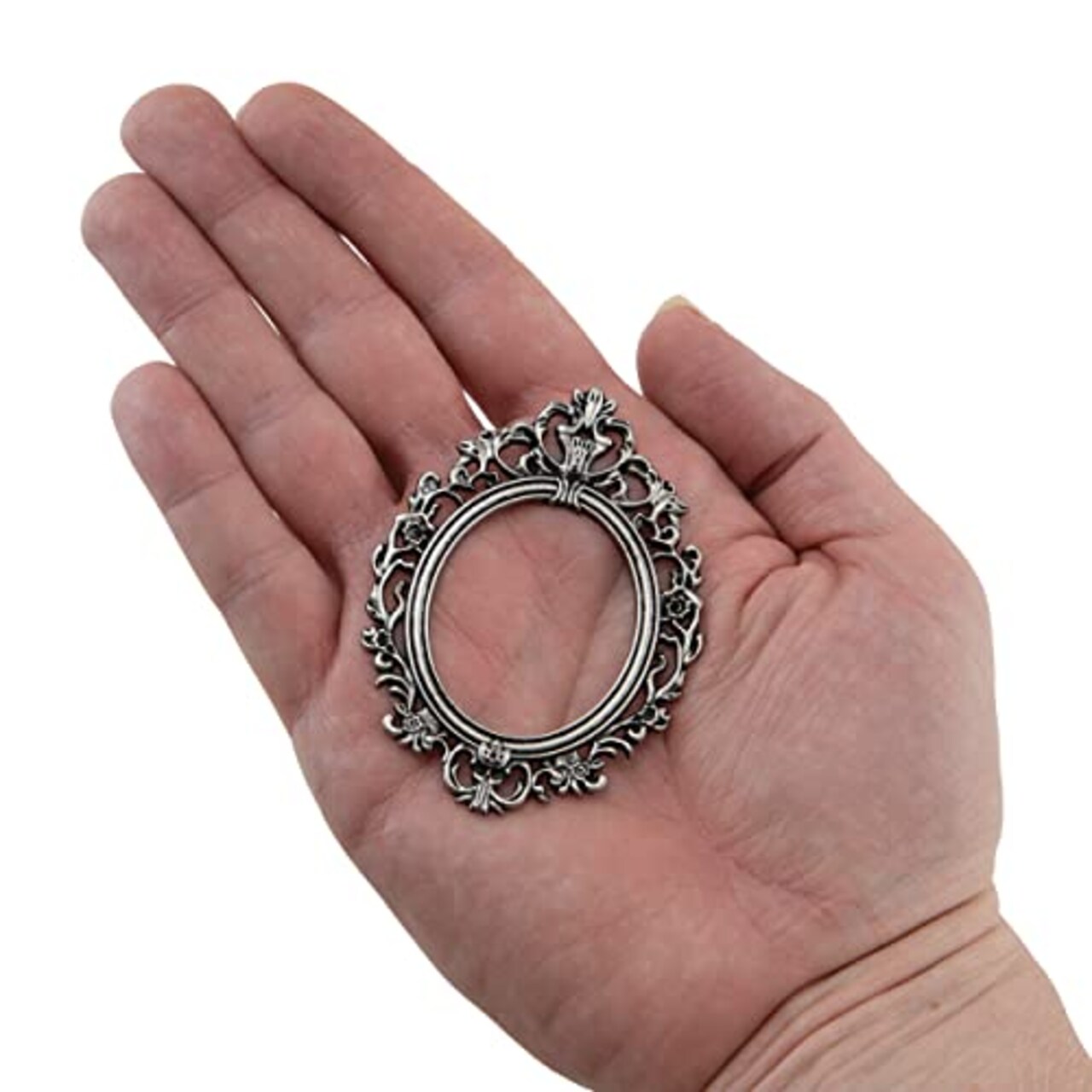 Baroque Frames 2-Pack, 2.25 x 3 Inches Each, Antique Nickel Finish (TH93267),Silver